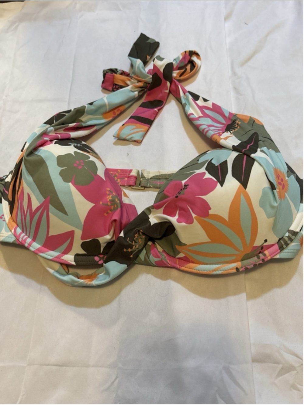 Coco Reef Starlet Wrap Bra Size Bikini Top - Tropical Floral - 38C